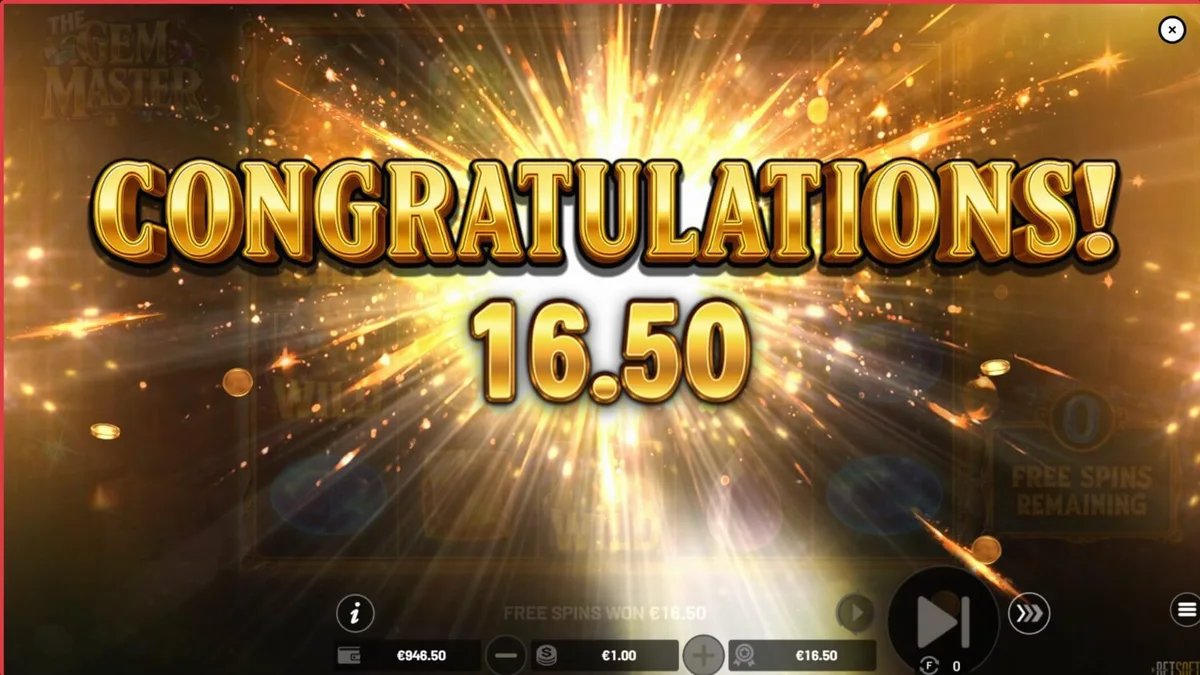 Tampilan antarmuka slot The Gem Master dengan latar belakang bengkel perhiasan yang mewah